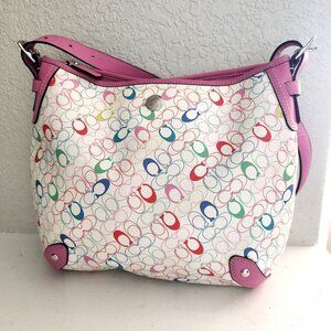 Like New Coach Heritage Chelsea Multi-Color Shoulder Bag/Handbag Purse